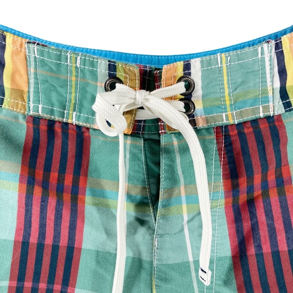 American Eagle Shorts Men’s 10" Classic Board Shorts Swim Trunks Plaid Waist 33 - Picture 3 of 12